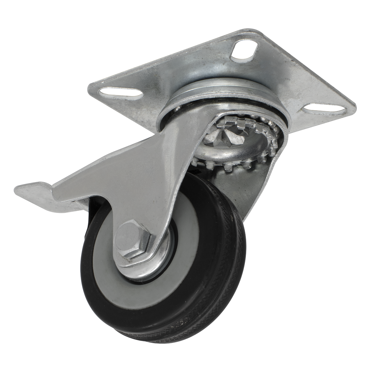 Sealey Ø50mm Castor Wheel Swivel Plate with Brake SCW150SPL