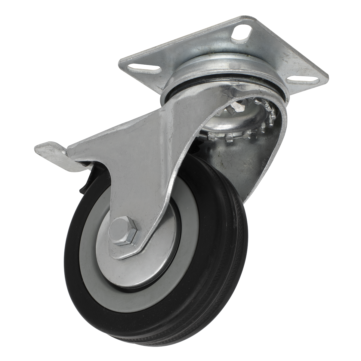 Sealey Ø75mm Castor Wheel Swivel Plate with Brake SCW175SPL