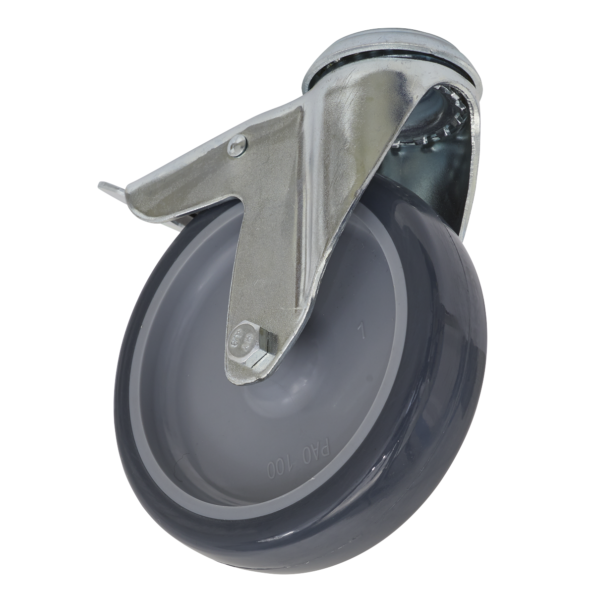 Sealey Ø100mm Castor Wheel Bolt Hole Swivel with Total Lock SCW2100SBL