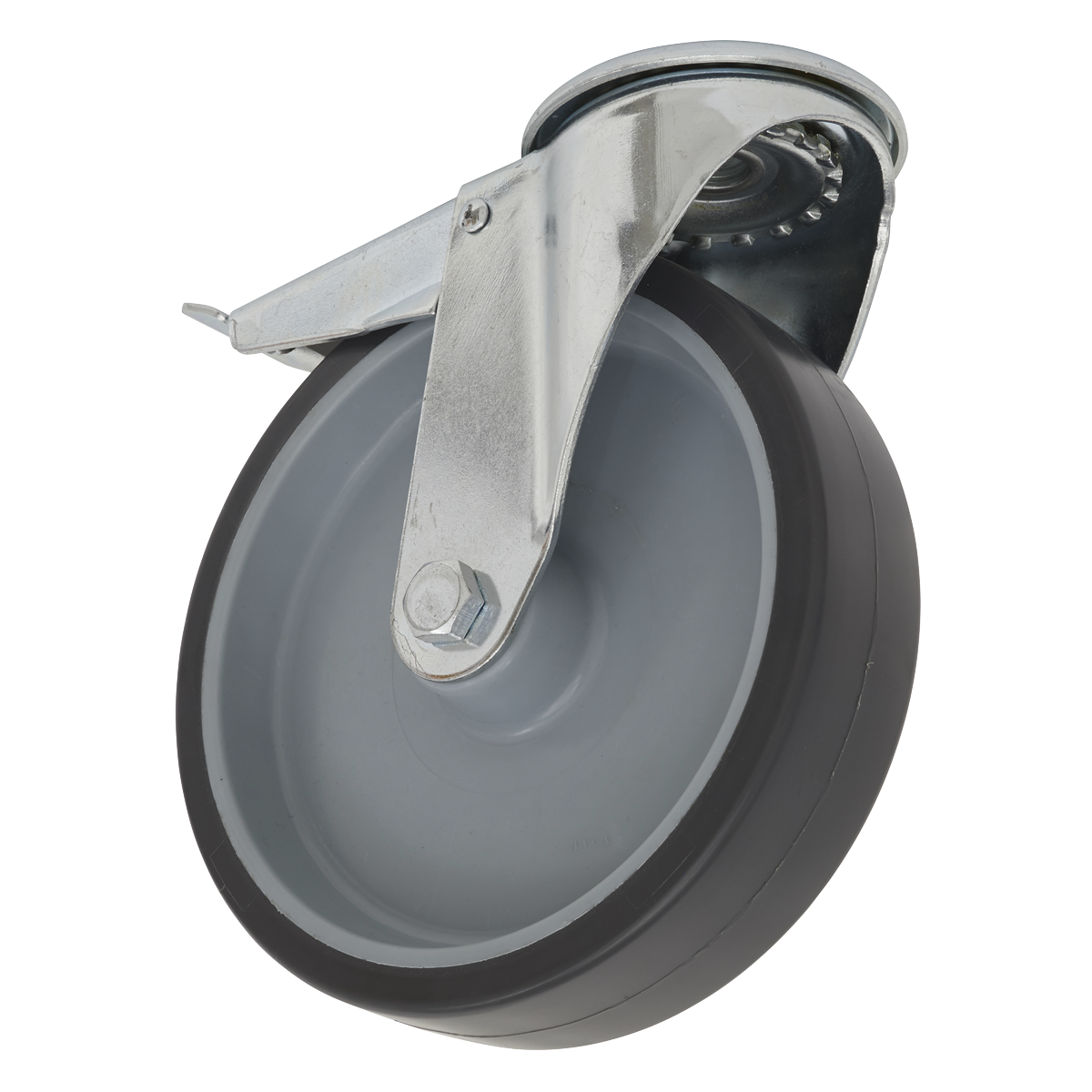 Sealey Ø75mm Medium-Duty Thermoplastic Bolt Hole Castor Wheel with Total Lock - Trade SCW275SBLEM