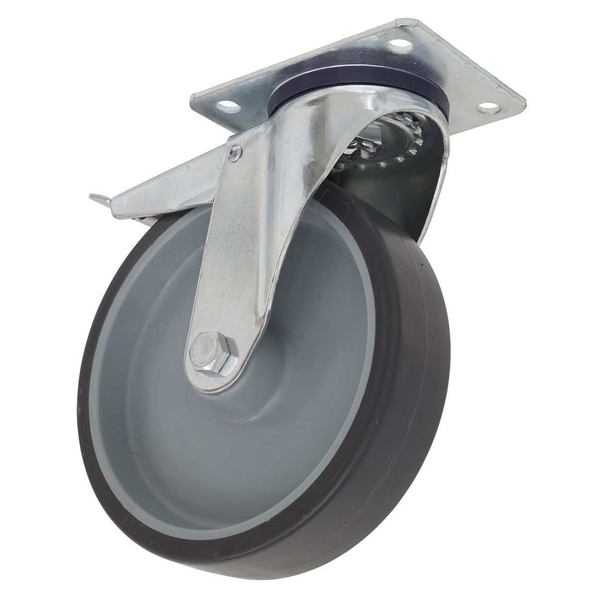 Sealey Ø75mm Medium-Duty Thermoplastic Swivel Castor Wheel with Total Lock - Trade SCW275SPLEM
