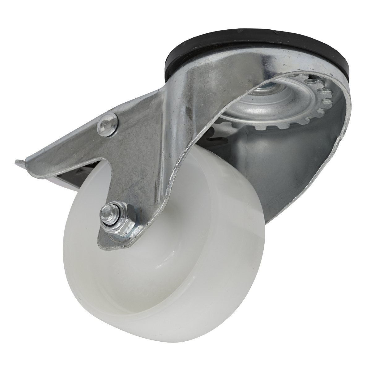 Sealey Ø80mm Castor Wheel Bolt Hole Swivel with Total Lock SCW480SBL