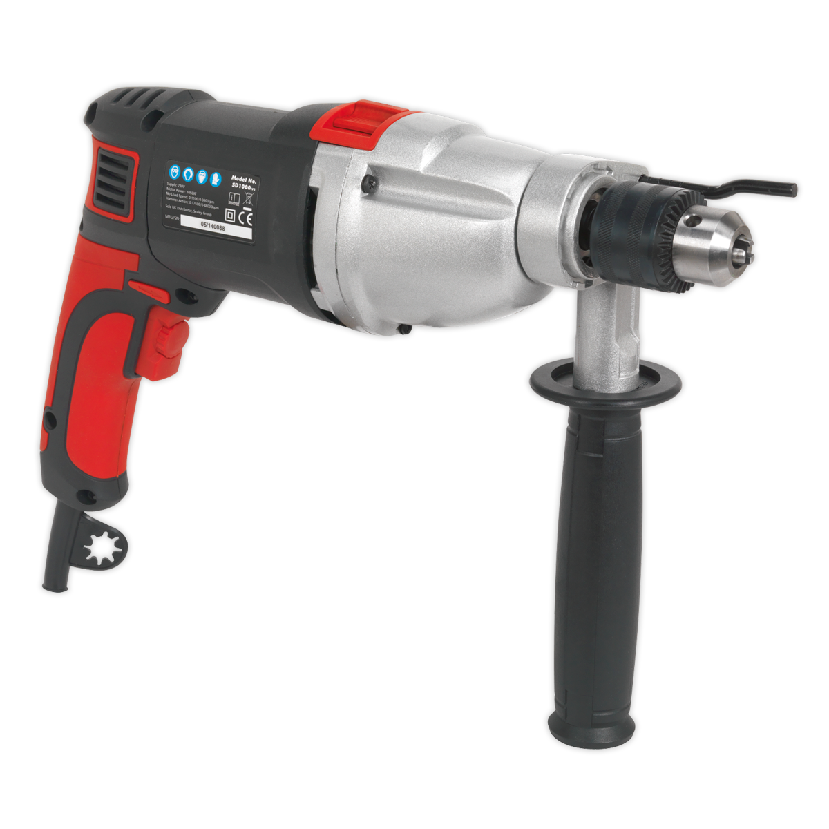 Sealey Ø13mm 2 Mechanical/Variable Speed Hammer Drill 1050W SD1000