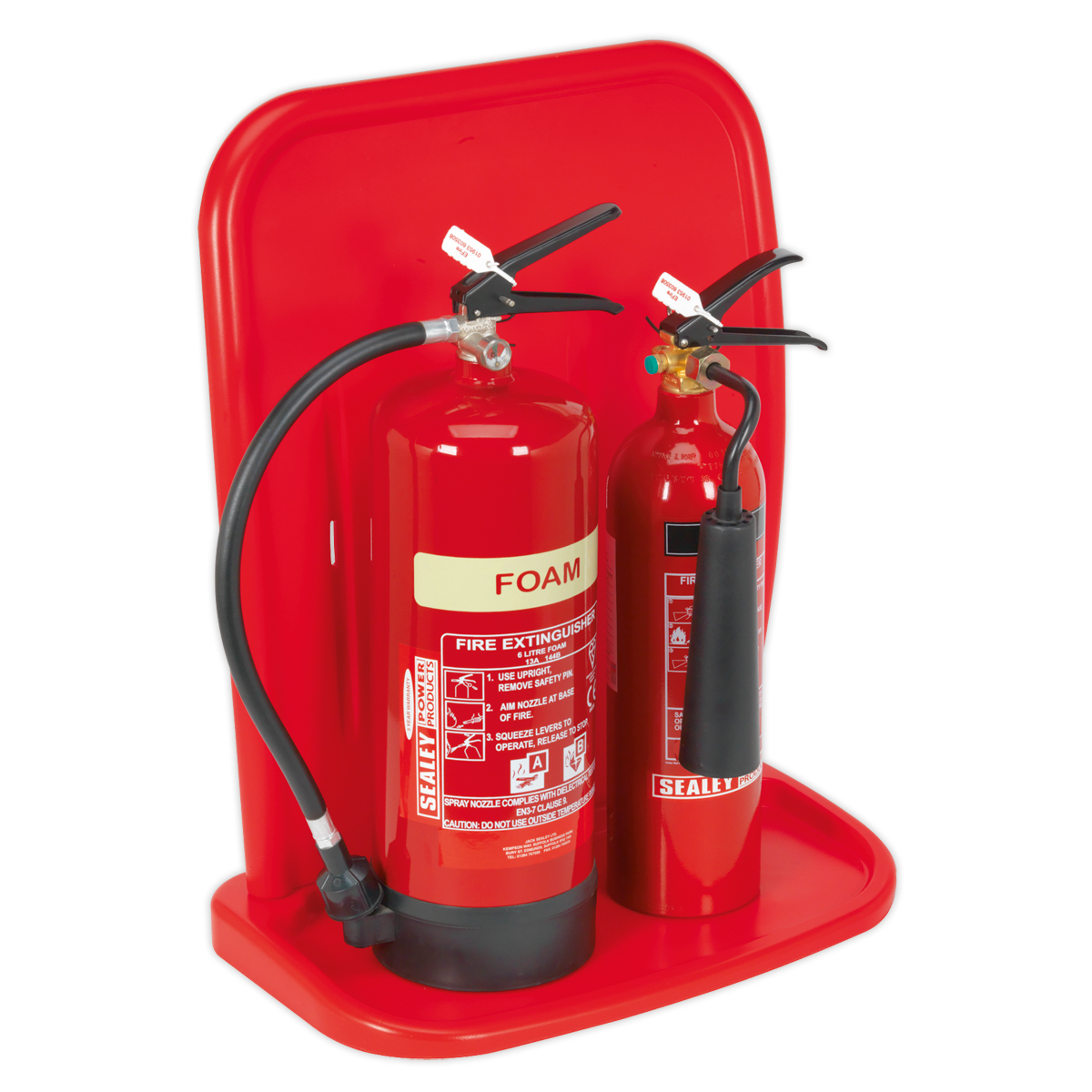 Sealey Fire Extinguisher Stand - Double SFEH02