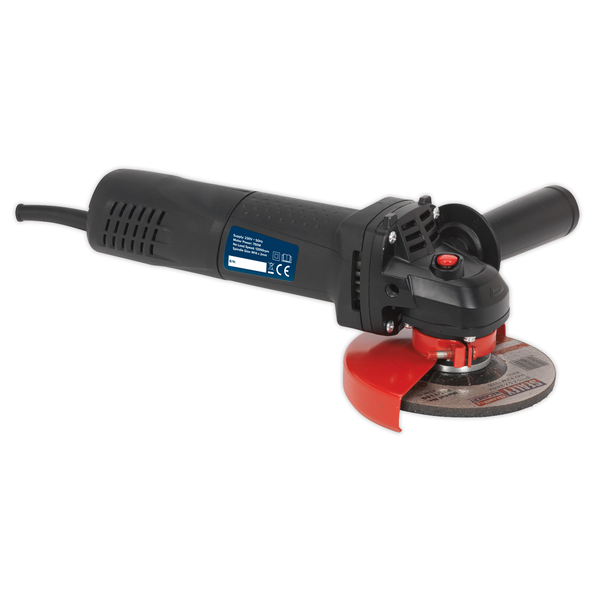 Sealey Ø115mm Angle Grinder 750W - Slim Body SGS115
