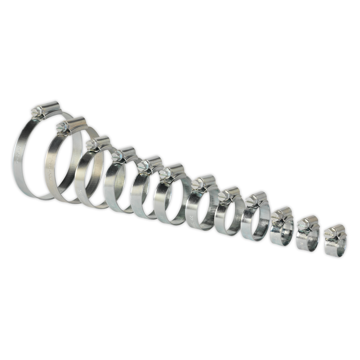 Sealey 85pc Zinc Plated Hose Clip Assortment Ø8-57mm SHCS3