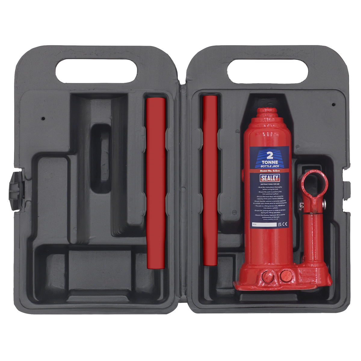 Sealey 2tonne Bottle Jack with Storage Case SJ2BMC