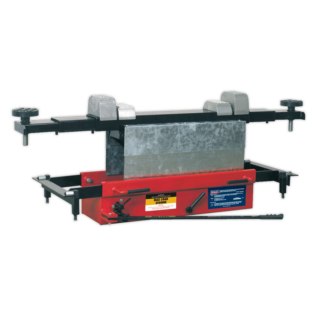 Sealey 3tonne Jacking Beam with 1.6m Extending Arms & Flat Roller Supports SJBEX300