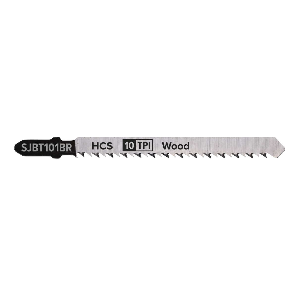 Sealey 100mm 10tpi Jigsaw Blade Hard Wood Downward Cut - Pack of 5 SJBT101BR