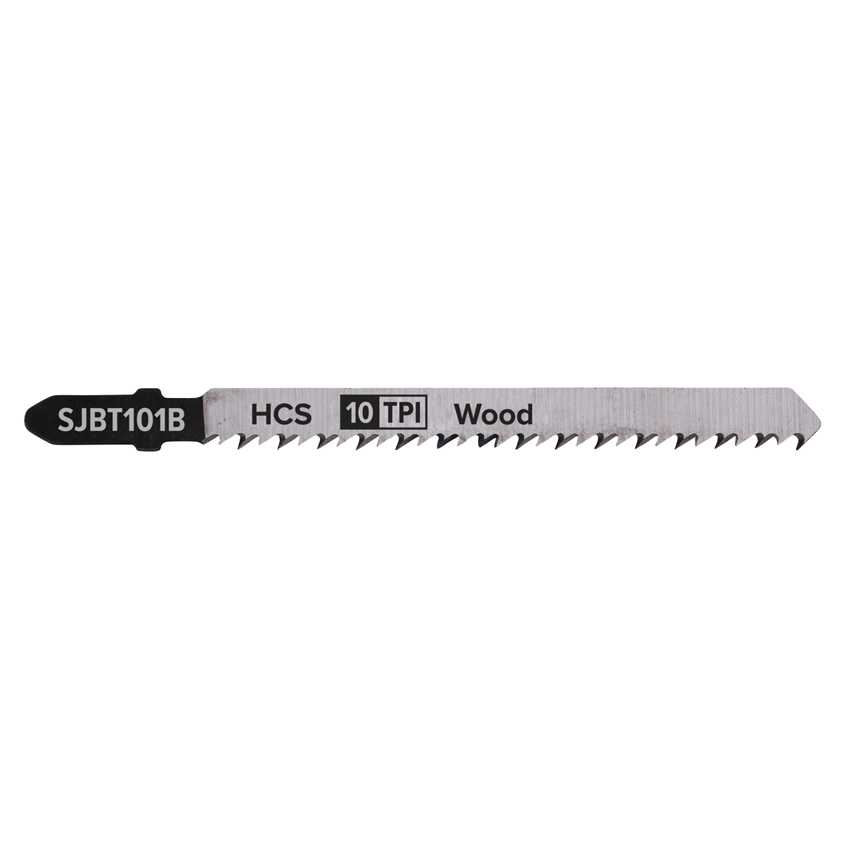 Sealey 100mm 10tpi Jigsaw Blade Hard Wood - Pack of 5 SJBT101B