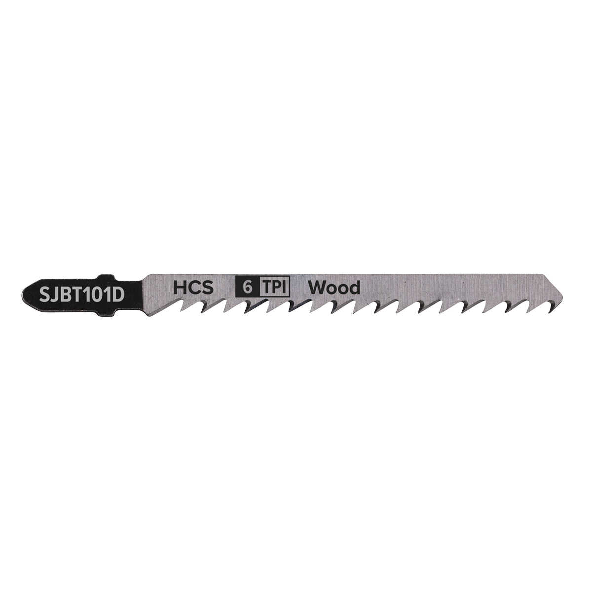 Sealey 100mm 6tpi Jigsaw Blade Hard Wood - Pack of 5 SJBT101D