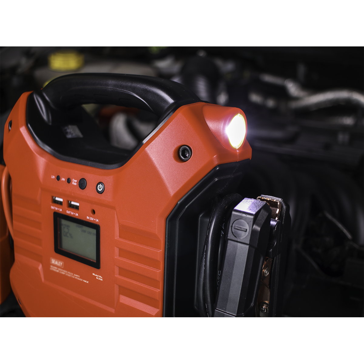 Sealey 1200/450A 12/24V Jump Starter Power Pack Lithium-ion Phosphate (LiFePo4) SL32S