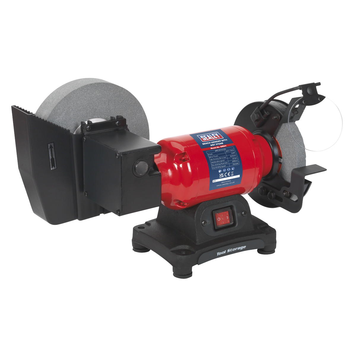 Sealey Ø150mm Bench Grinder with Ø200mm Wet Stone 250W SM521