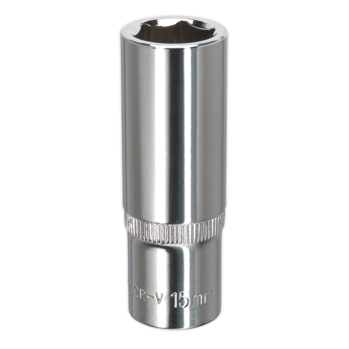 Sealey 15mm Deep 3/8"Sq Drive Fully Polished WallDrive® Socket SP3815D