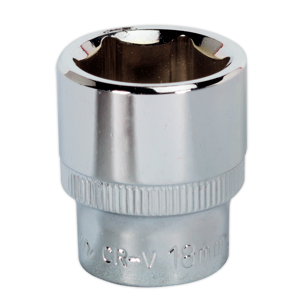 Sealey 18mm 3/8"Sq Drive Fully Polished WallDrive® Socket SP3818