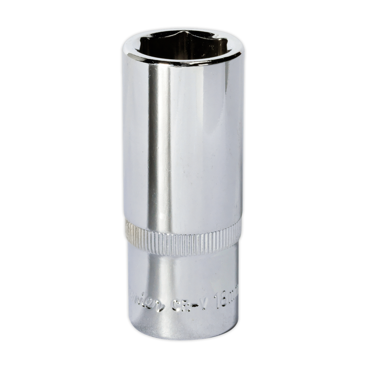 Sealey 18mm Deep 3/8"Sq Drive Fully Polished WallDrive® Socket SP3818D