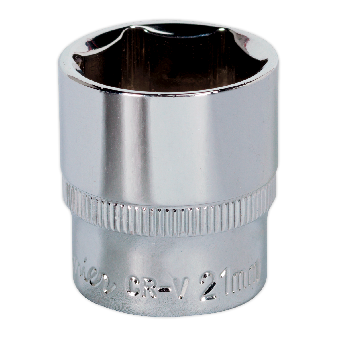 Sealey WallDrive® Socket 21mm 3/8"Sq Drive Fully Polished SP3821