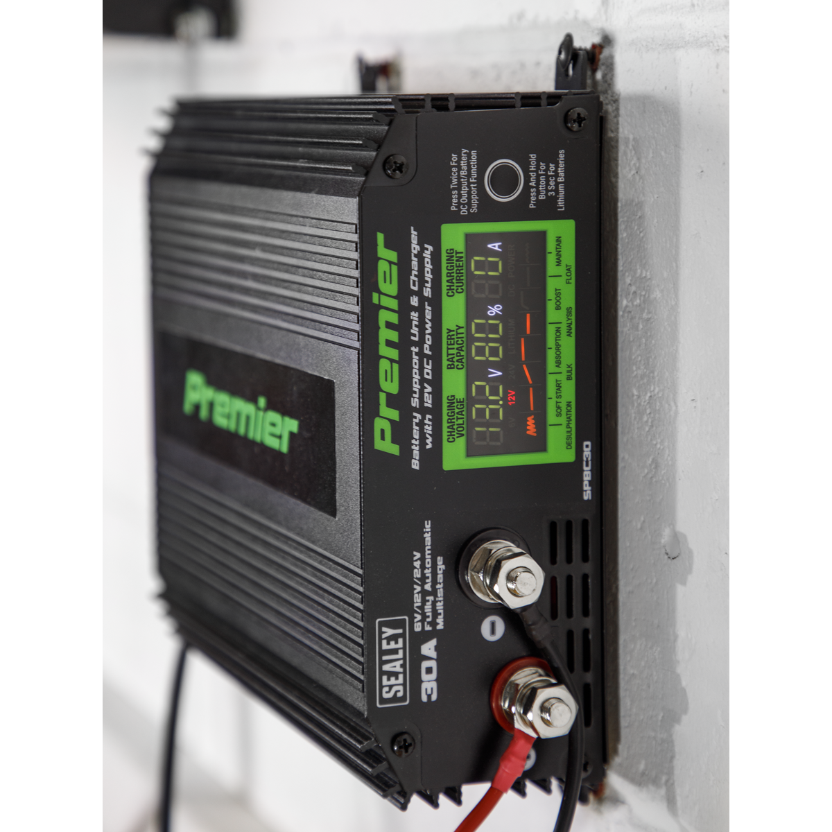 Sealey 30A Battery Support Unit & Charger SPBC30