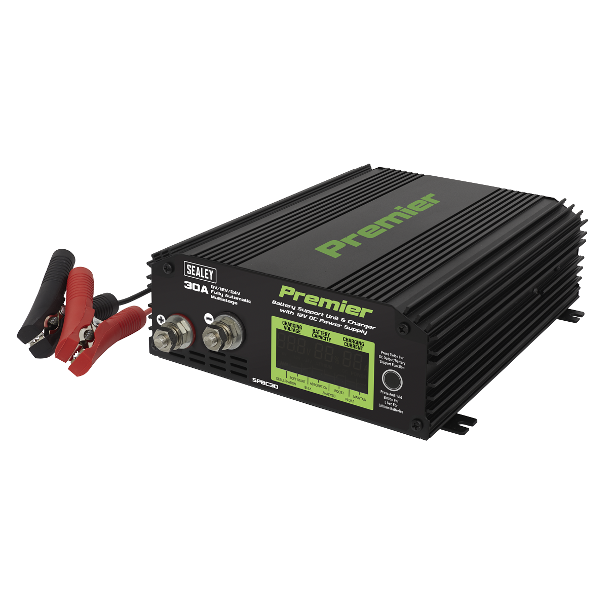 Sealey 30A Battery Support Unit & Charger SPBC30
