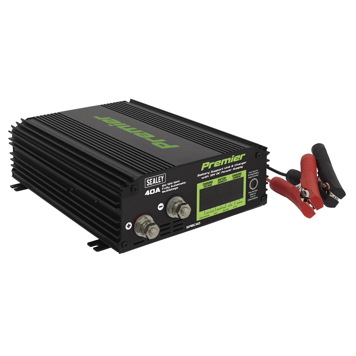 Sealey 40A Battery Support Unit & Charger SPBC40