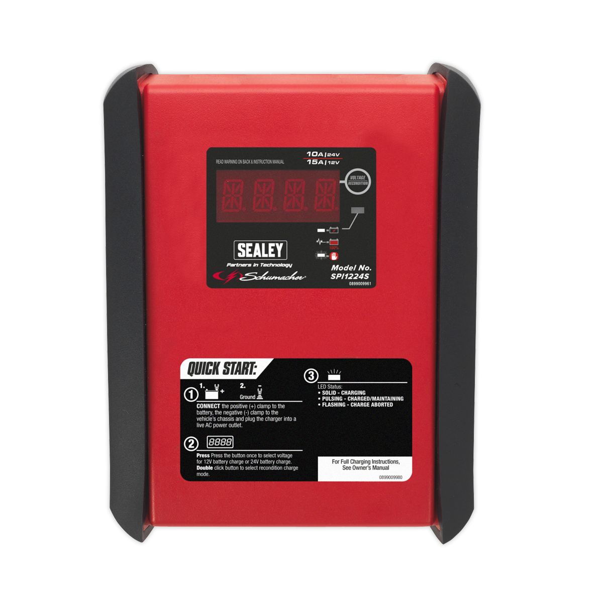 Sealey Schumacher® 15A/10A 12//24V Intelligent Battery Charger SPI1224S