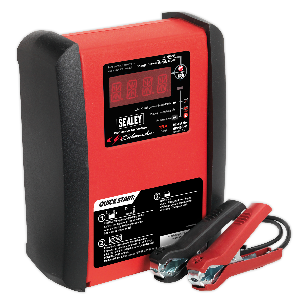 Sealey Schumacher® 15A 12V Intelligent Battery Charger SPI15S