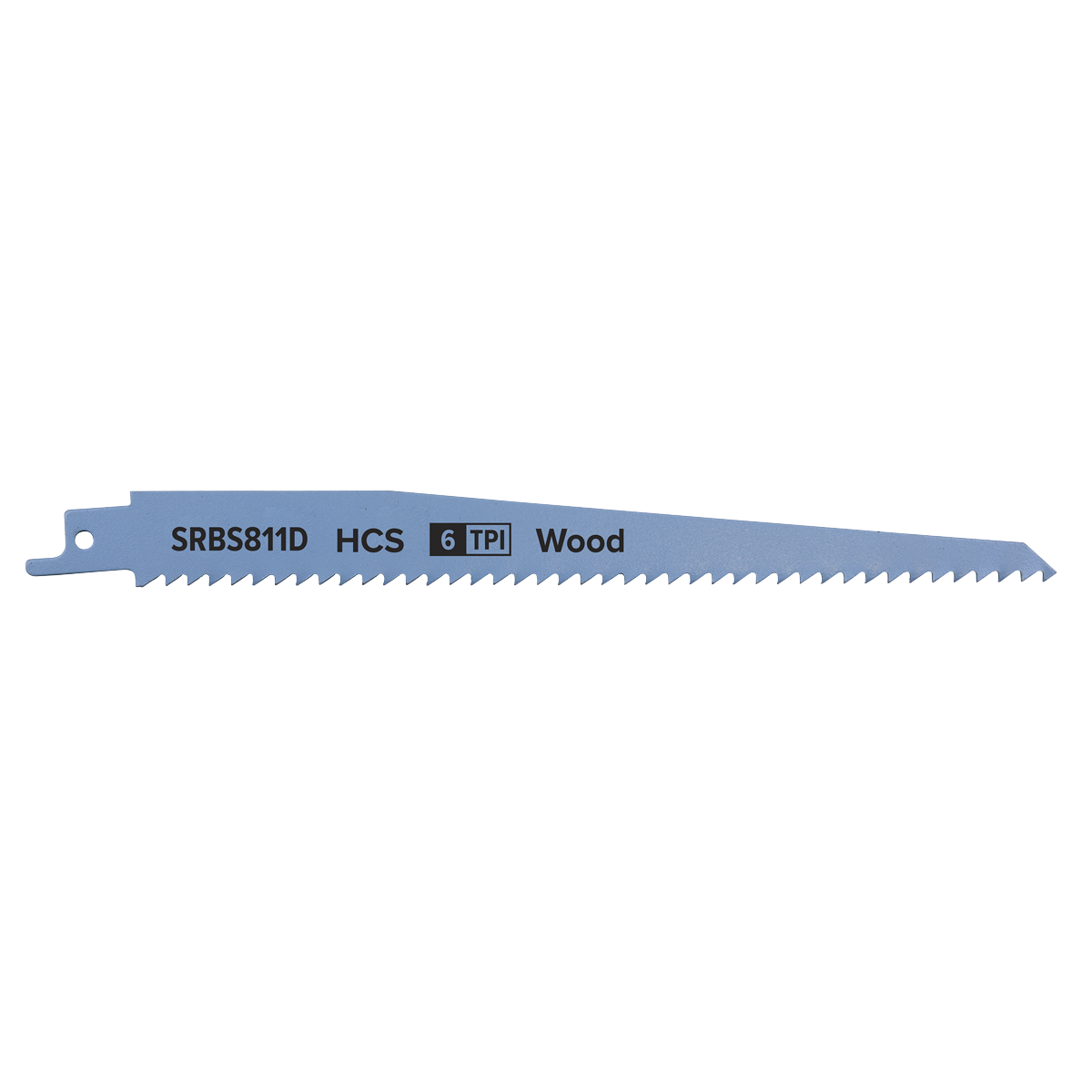 Sealey 200mm 6tpi Reciprocating Saw Blade Clean Wood - Pack of 5 SRBS811D