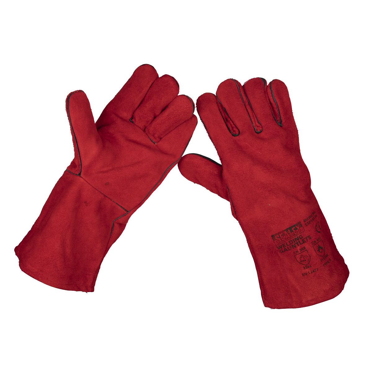 Sealey Lined Leather Welding Gauntlets - Pair SSP141