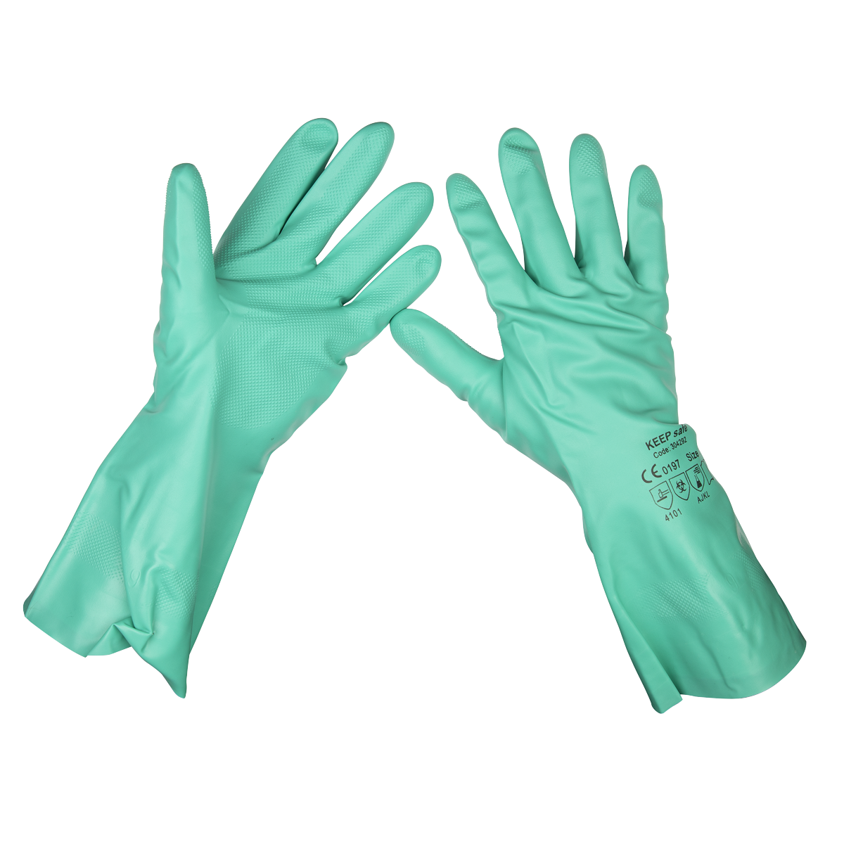 Sealey 330mm Cuffed Nitrile Gauntlets - Pair SSP34
