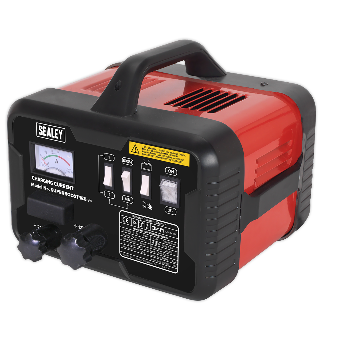 Sealey 180/40A 12/24V Starter/Charger SUPERBOOST180