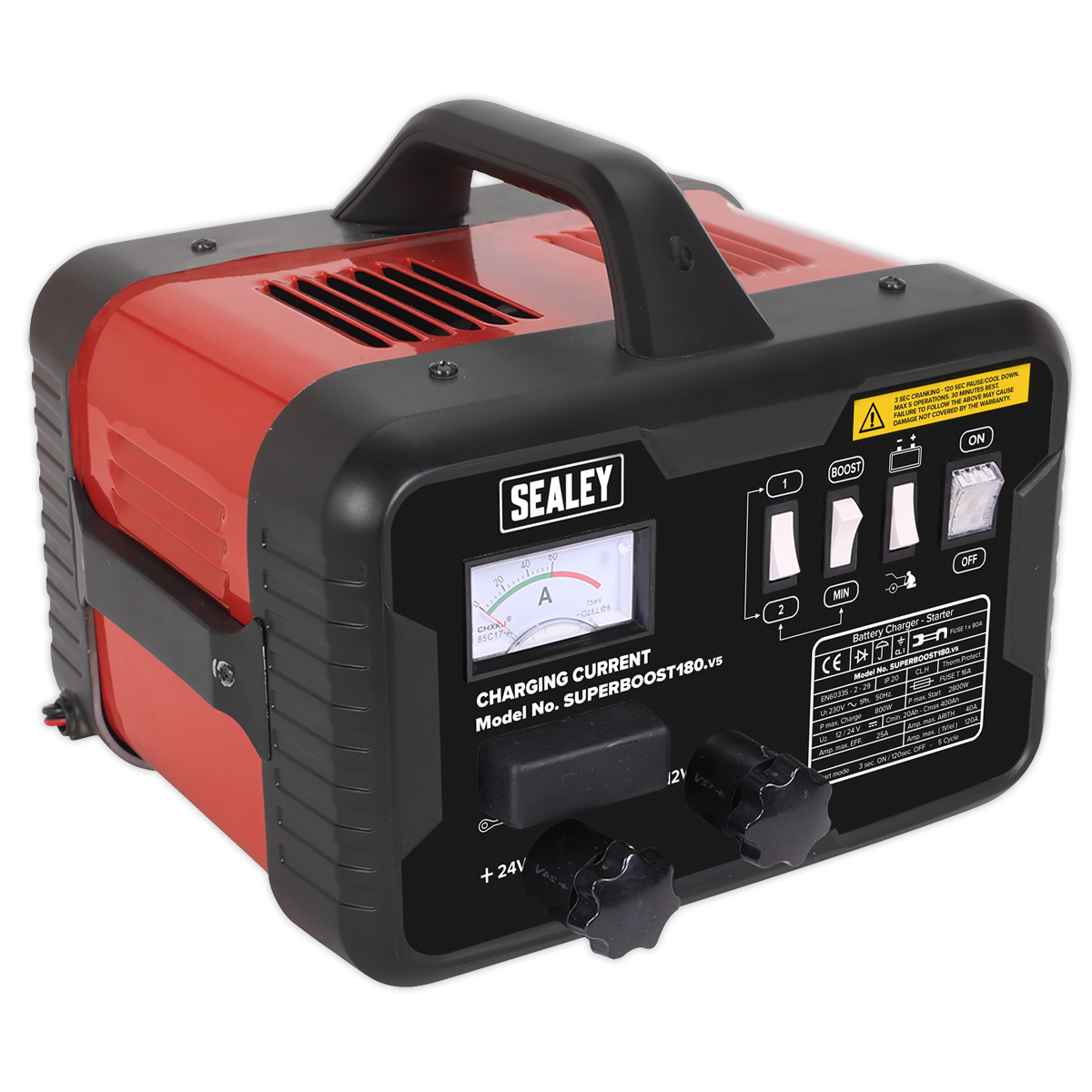 Sealey 180/40A 12/24V Starter/Charger SUPERBOOST180