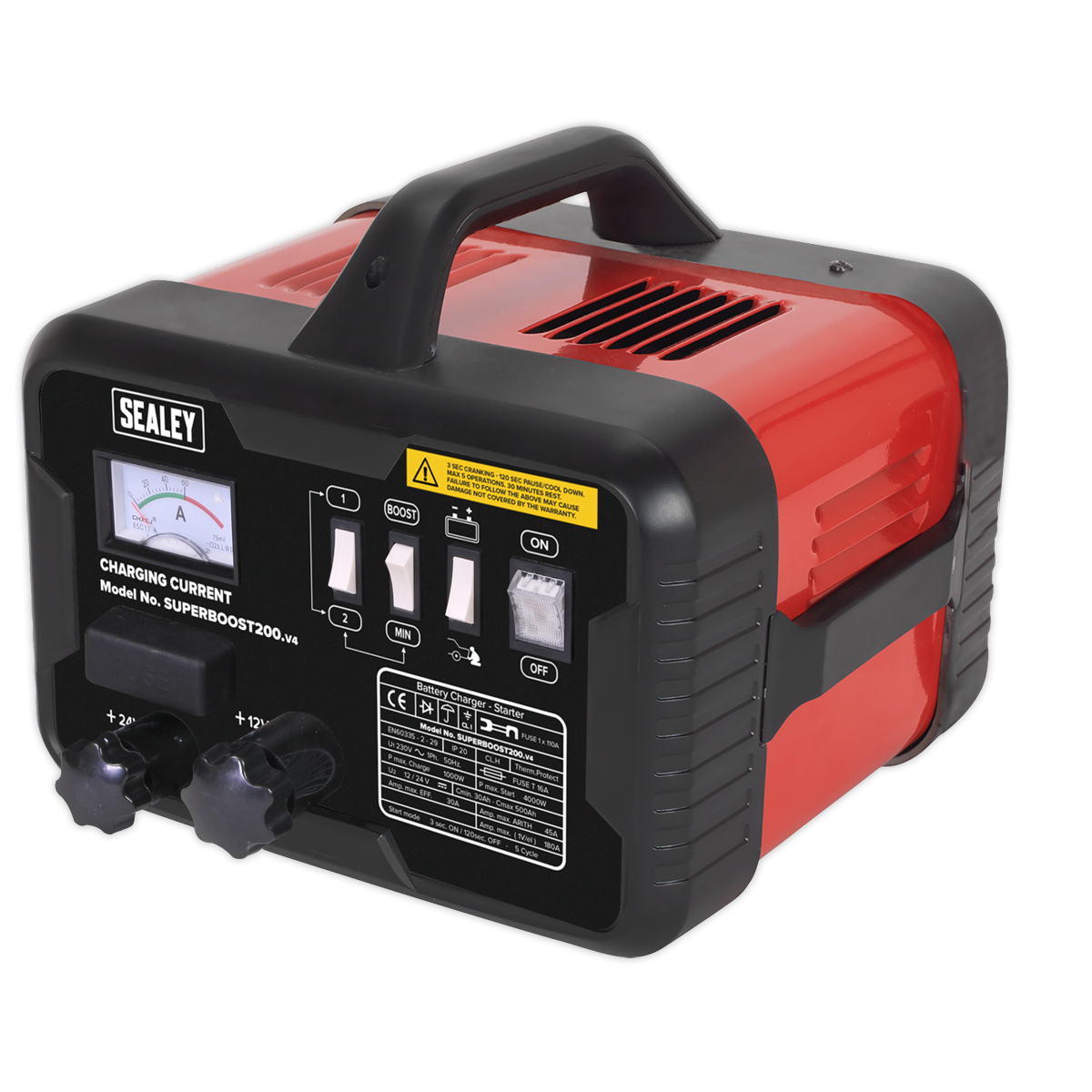 Sealey 200/45A 12/24V Starter/Charger SUPERBOOST200