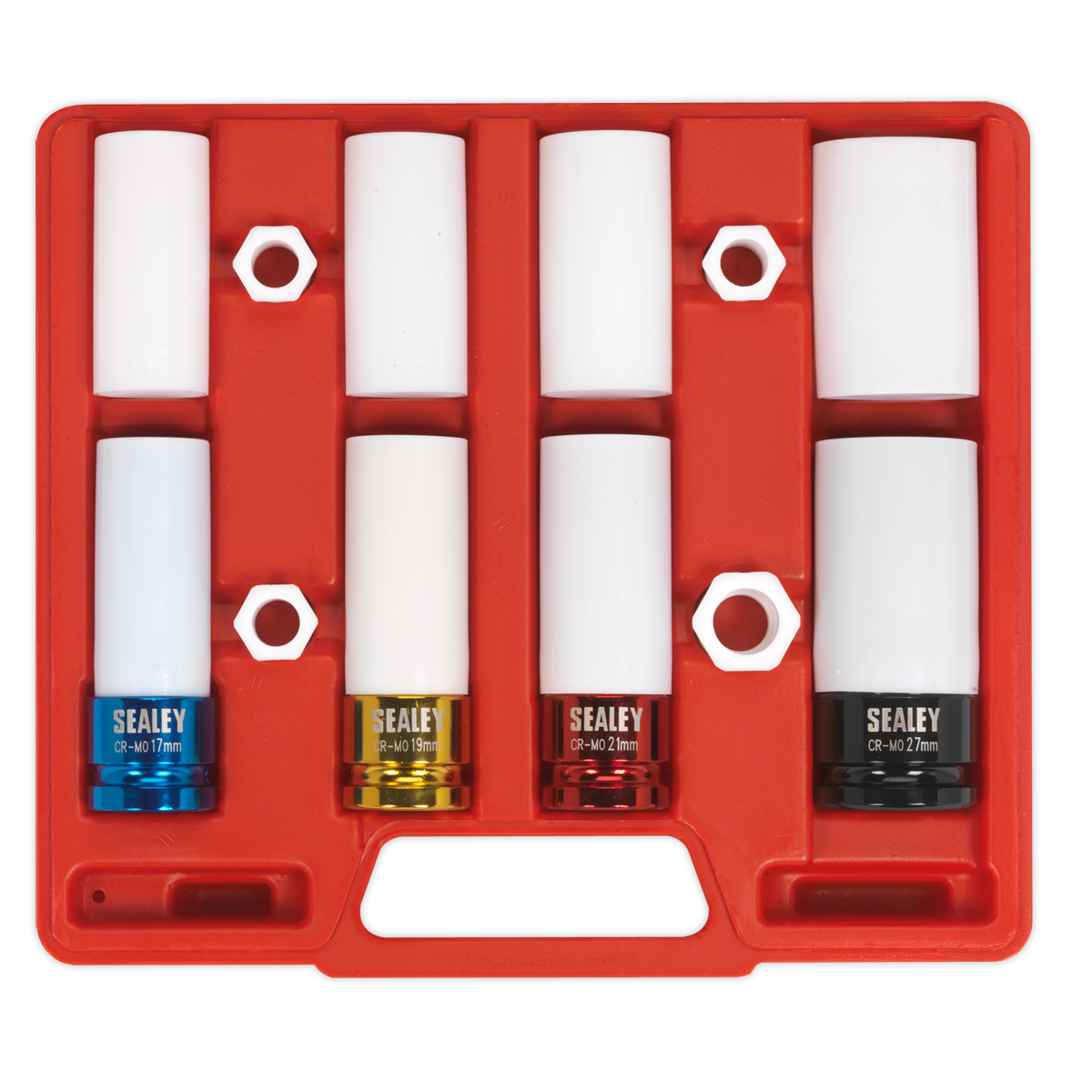 Sealey 4pc 1/2"Sq Drive Alloy Wheel Impact Socket Set SX030