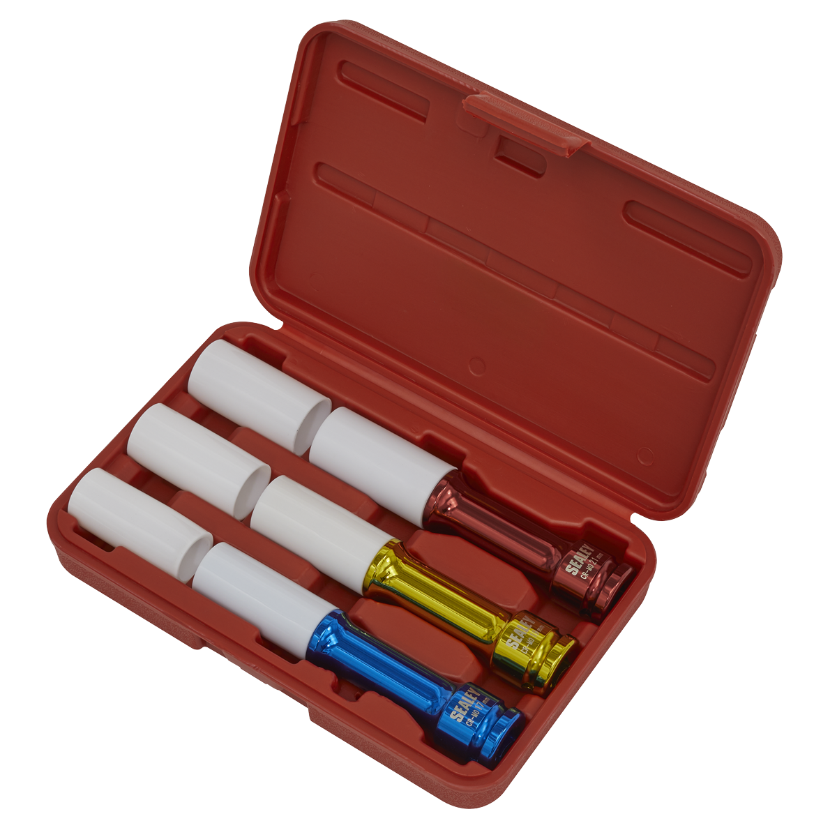 Sealey 3pc 1/2"Sq Drive Alloy Wheel Long Reach Impact Socket Set SX031D