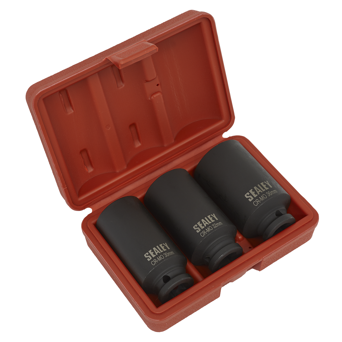 Sealey 3pc 1/2"Sq Drive 12-point Impact Hub Nut Socket Set SX051