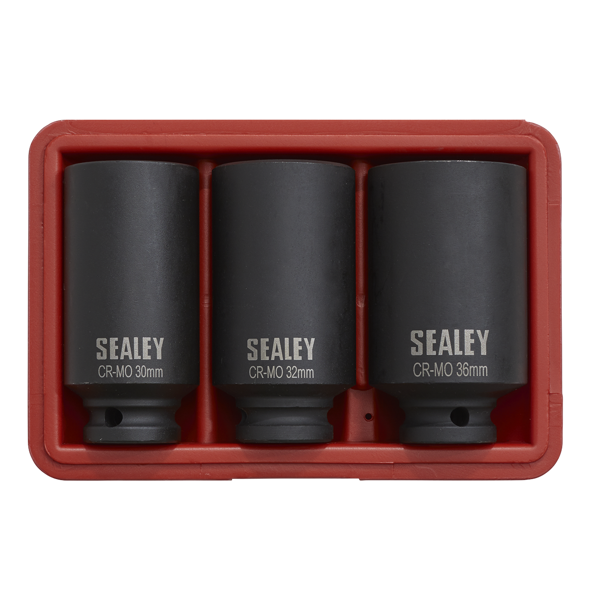 Sealey 3pc 1/2"Sq Drive 12-point Impact Hub Nut Socket Set SX051