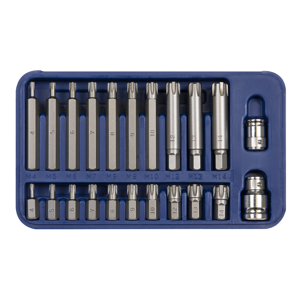 Sealey 22pc 3/8"Sq & 1/2"Sq Drive Ribe Set SX105