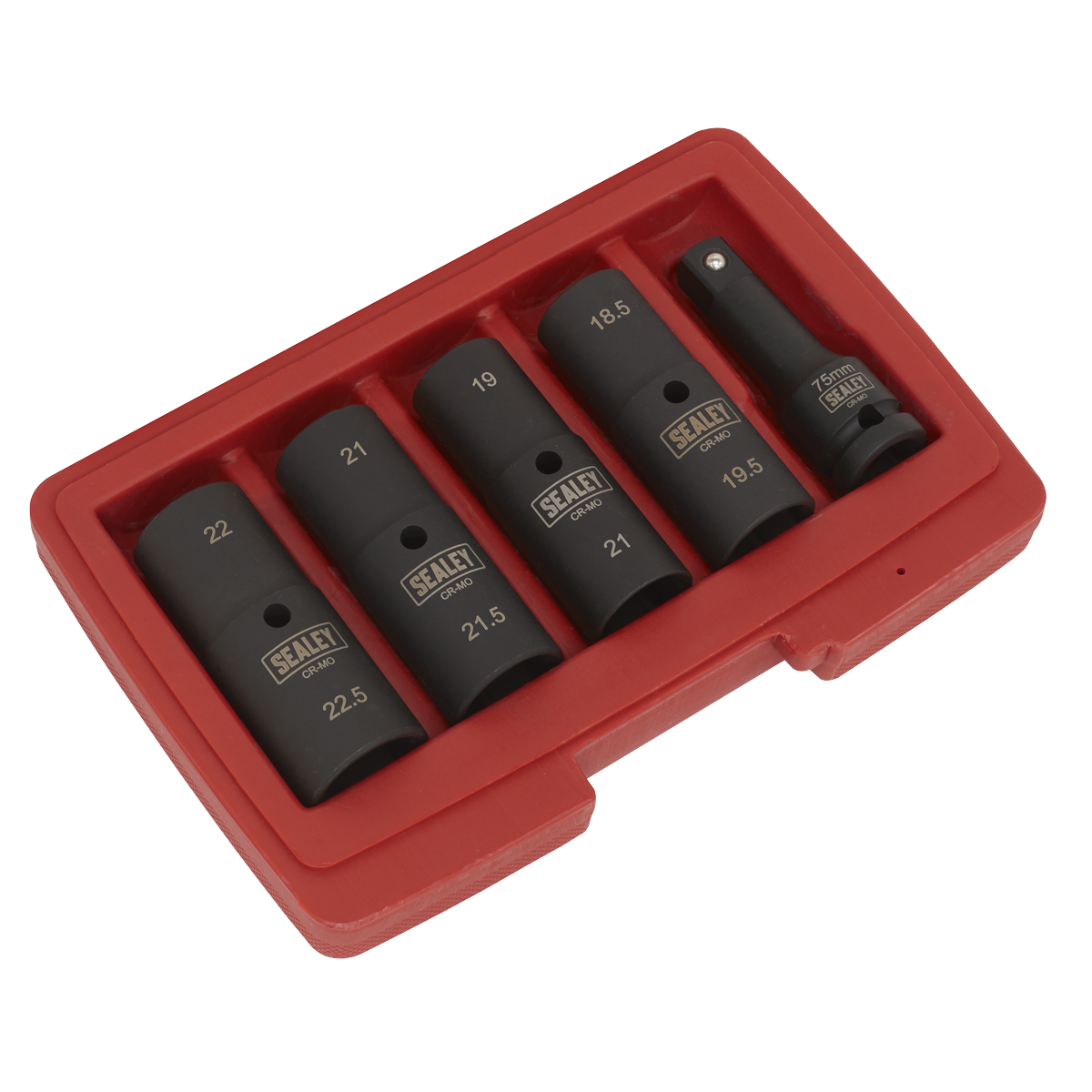 Sealey 5pc 80mm 1/2"Sq Drive Double Ended Deep Impact Socket Set SX1820