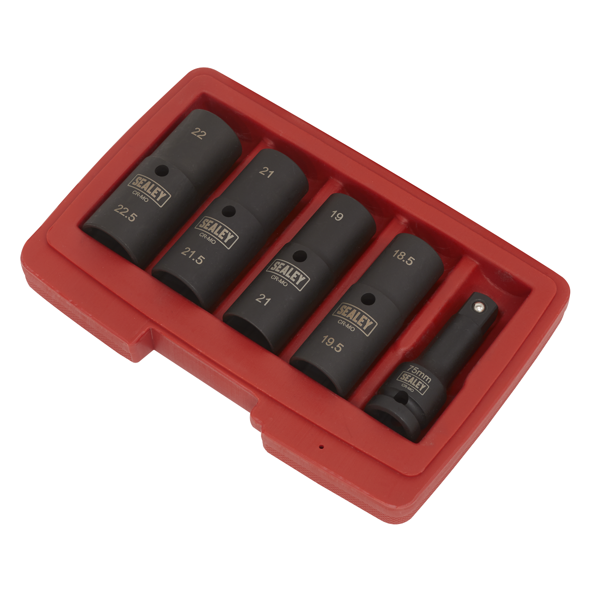 Sealey 5pc 80mm 1/2"Sq Drive Double Ended Deep Impact Socket Set SX1820