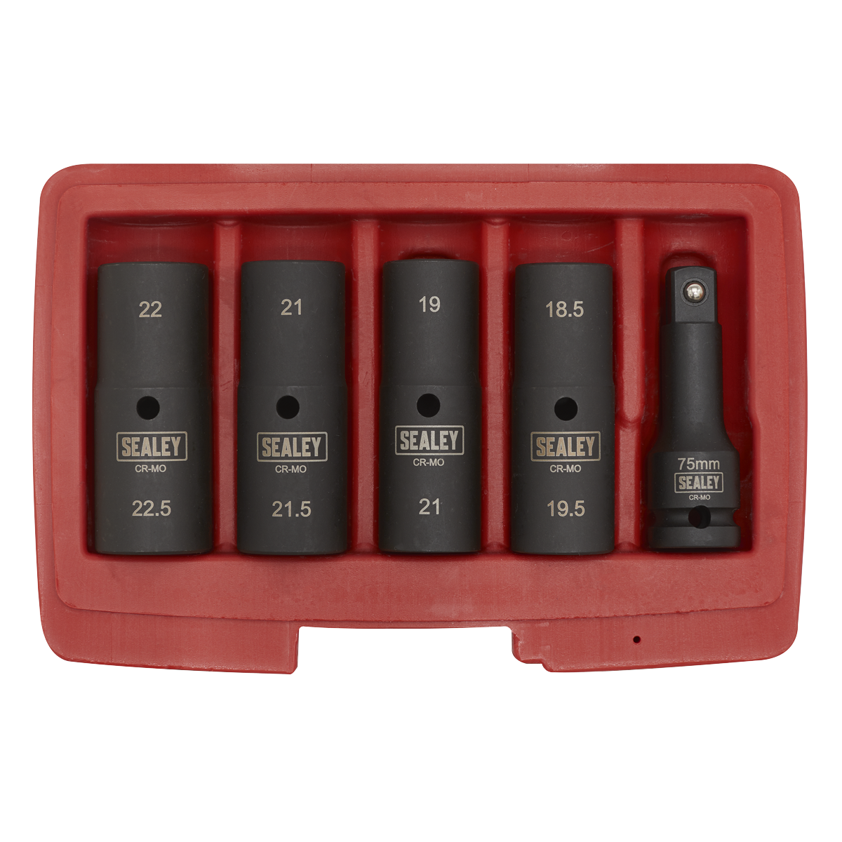 Sealey 5pc 80mm 1/2"Sq Drive Double Ended Deep Impact Socket Set SX1820