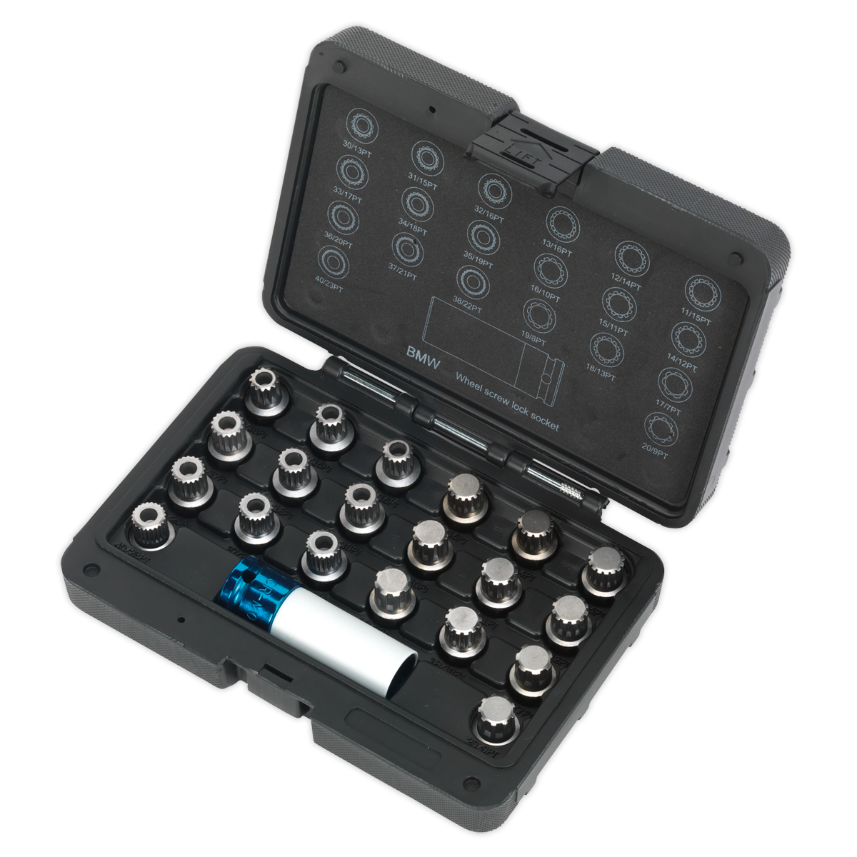 Sealey 21pc Locking Wheel Nut Key Set - BMW & Mini SX209