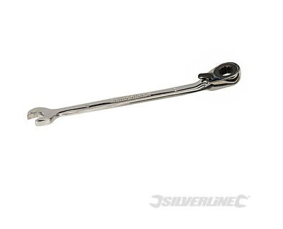 Silverline Metric REVERSIBLE RATCHET SPANNER 15 Offset Head 72 Teeth 8mm