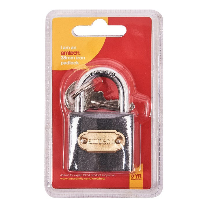 Amtech 38mm Iron padlock T0300C