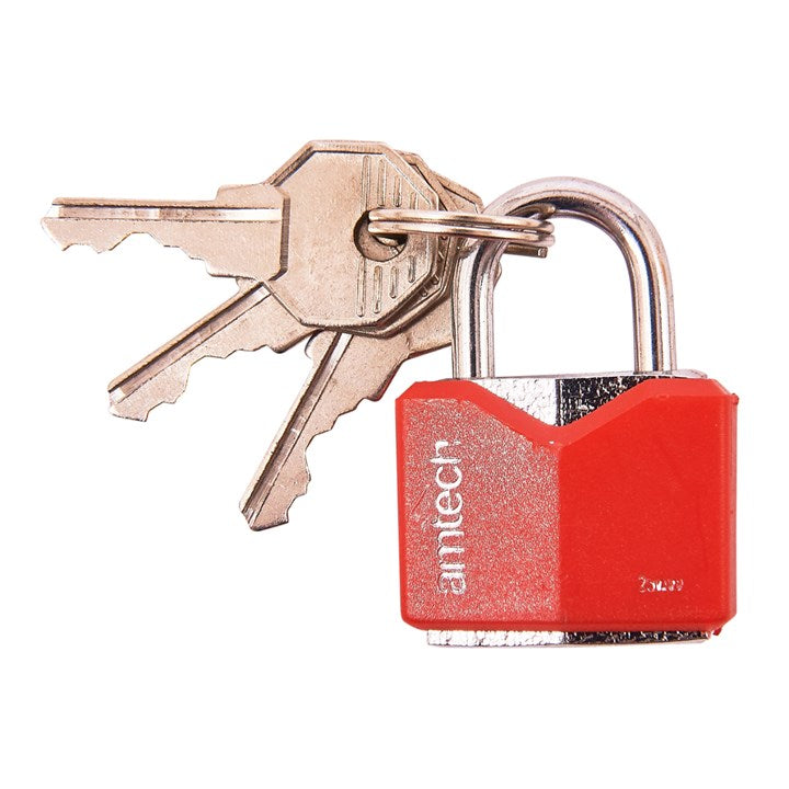 Amtech 25mm Rhombic chrome plated iron padlock T0702