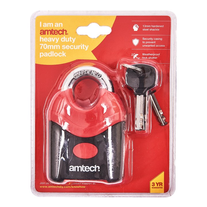 Amtech 70mm Heavy duty security padlock T0740