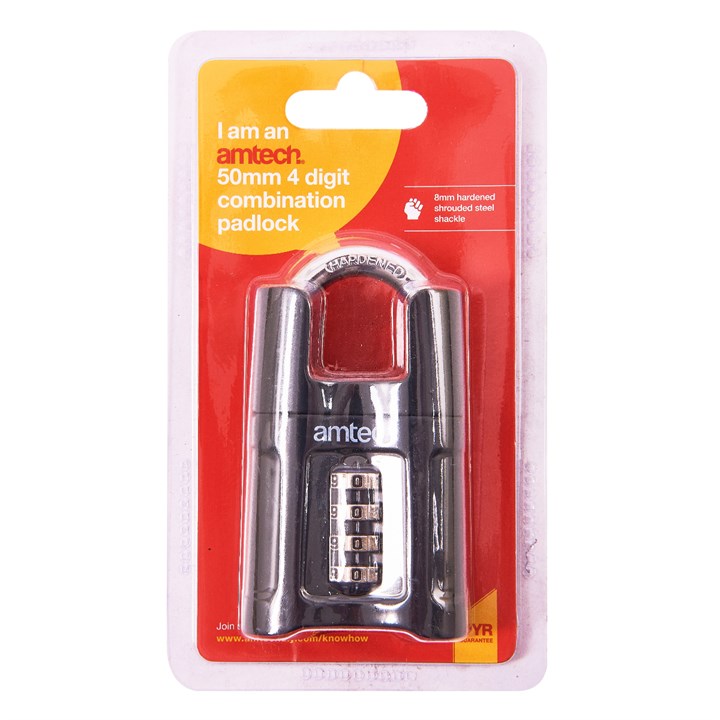 Amtech 50mm 4 Digit combination padlock T1147