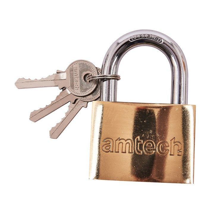 Amtech 63mm Brass padlock T1400C
