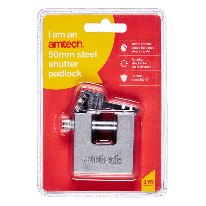 Amtech 50mm Steel shutter padlock T1675