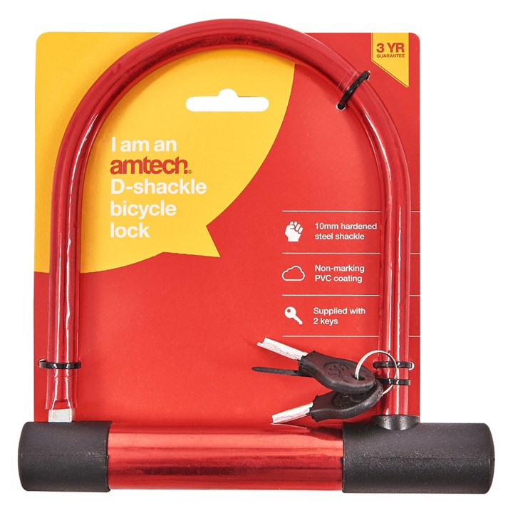 Amtech 10mm D shackle bicycle lock T1880