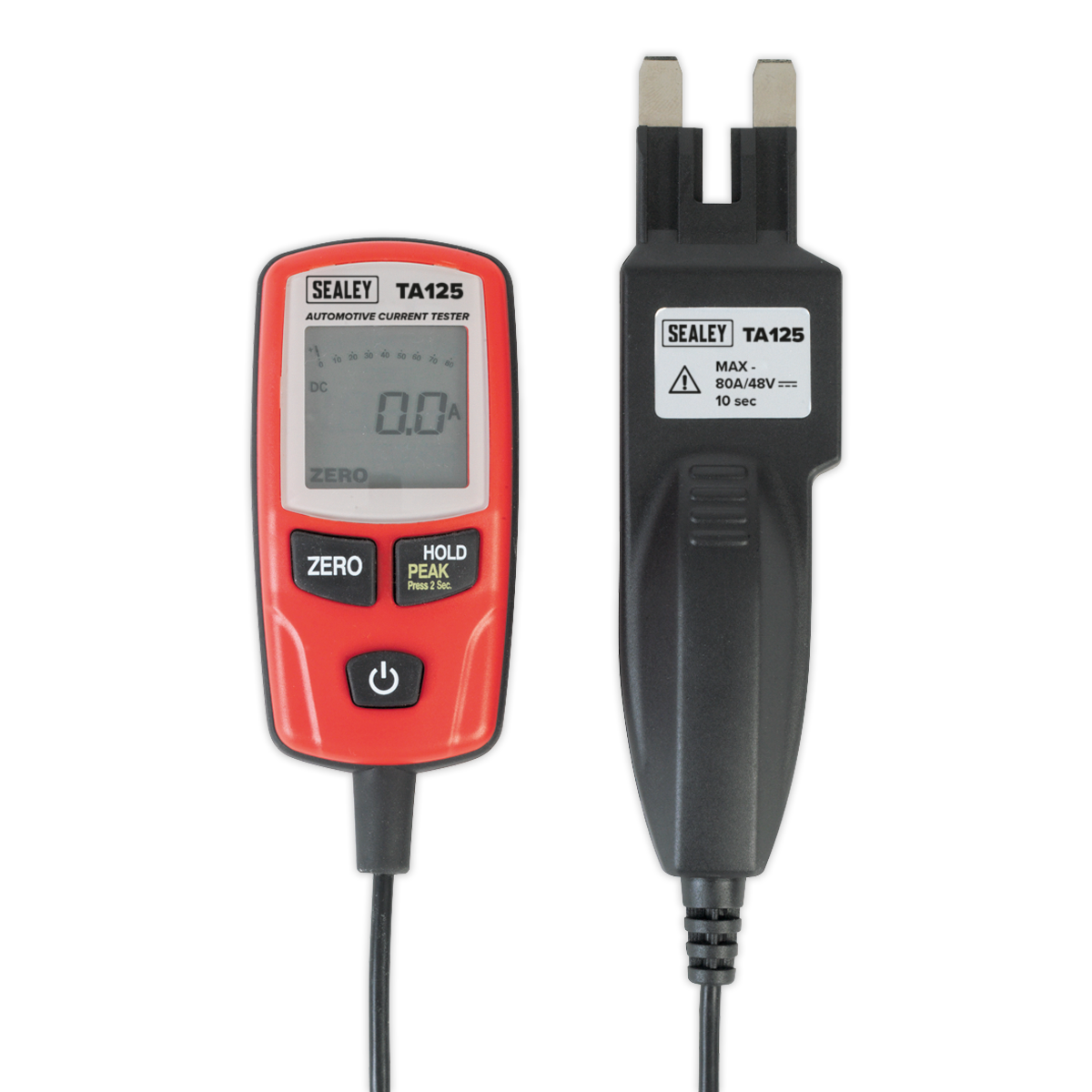 Sealey 80A Automotive Current Tester - Mini, Standard & Maxi Blade Fuses TA125